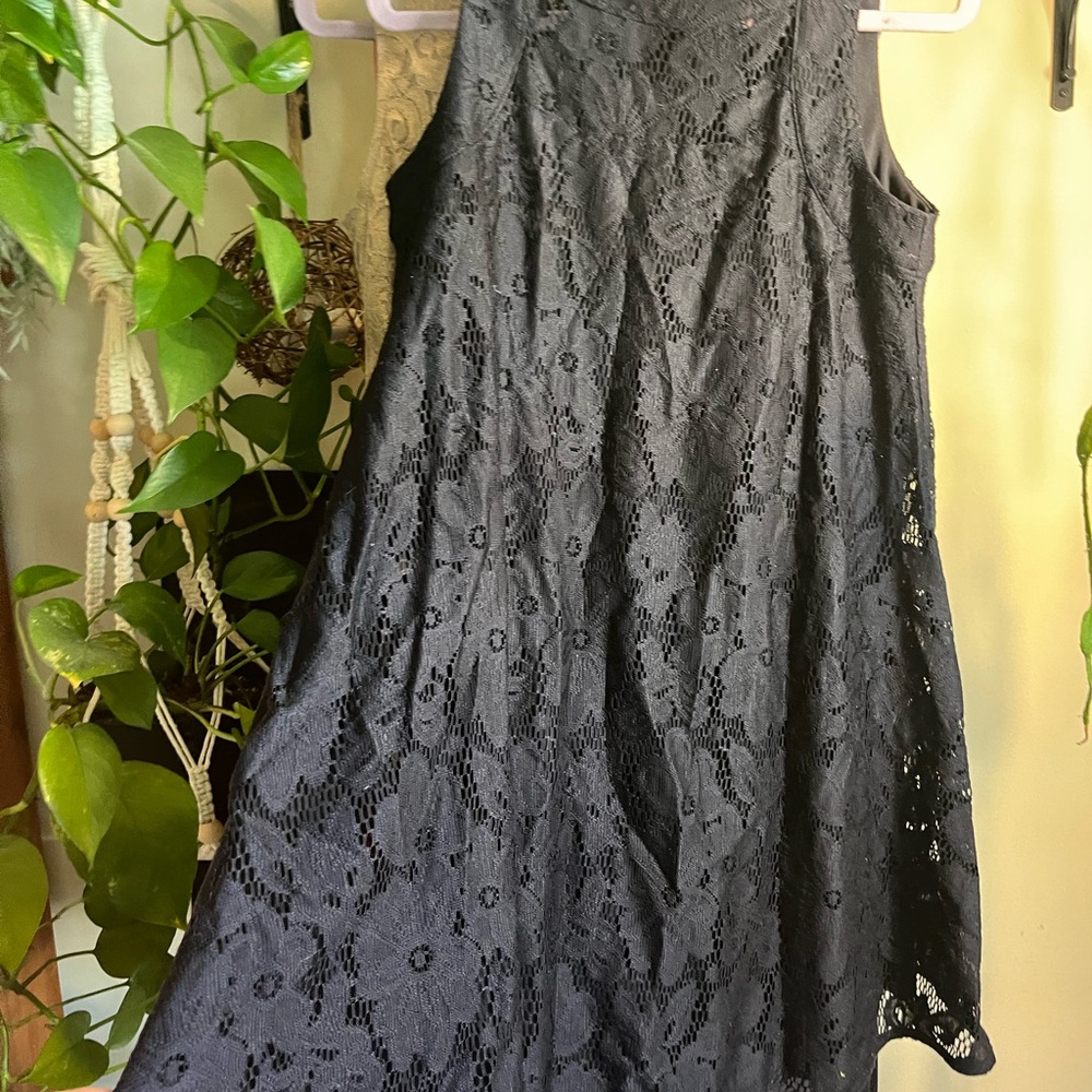 Donna Morgan Black Lace Mini Dress